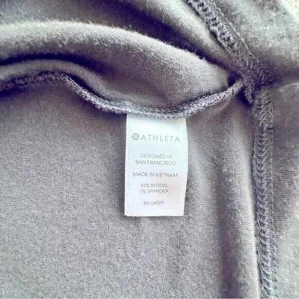 Athleta Santorini Dress Dark Olive Sleeveless Empire Waist Boatneck Size Medium - Picture 6 of 10